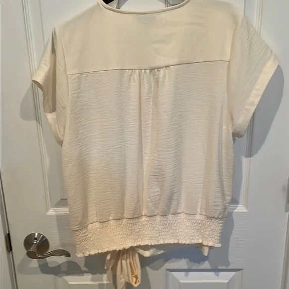 Nine West Ivory Tie-Front Blouse - Picture 4 of 6